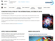 Tablet Screenshot of euramet.org